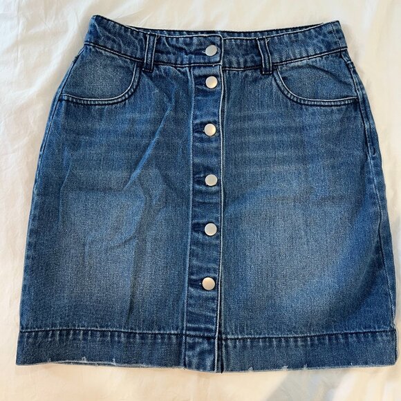 H&M Denim Mini Skirt size 8 - Picture 1 of 2